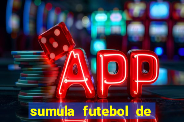 sumula futebol de campo word